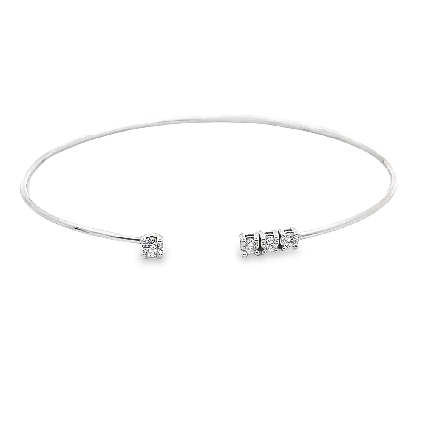 Diamond Cuff Bracelet in 14K White Gold