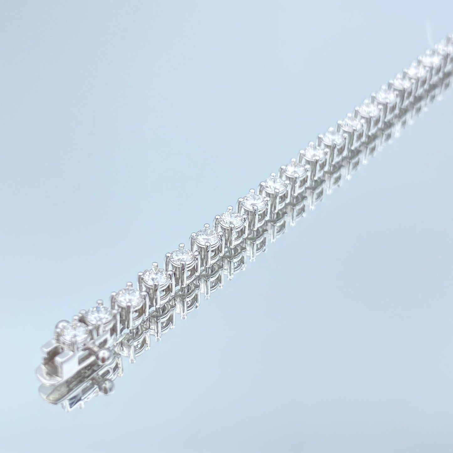 Diamond Tennis Bracelet in 14K White Gold - L and L Jewelry