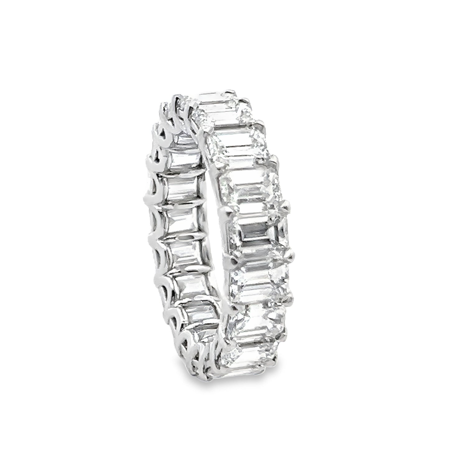 Diamond Emerald-Cut Eternity Band Ring in Platinum