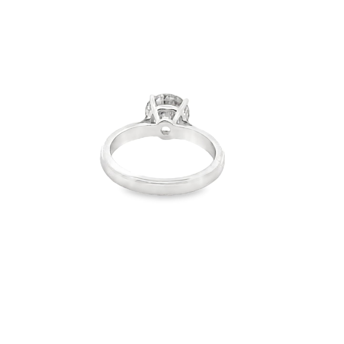 Single Solitaire Diamond Engagement Ring in 14K White Gold