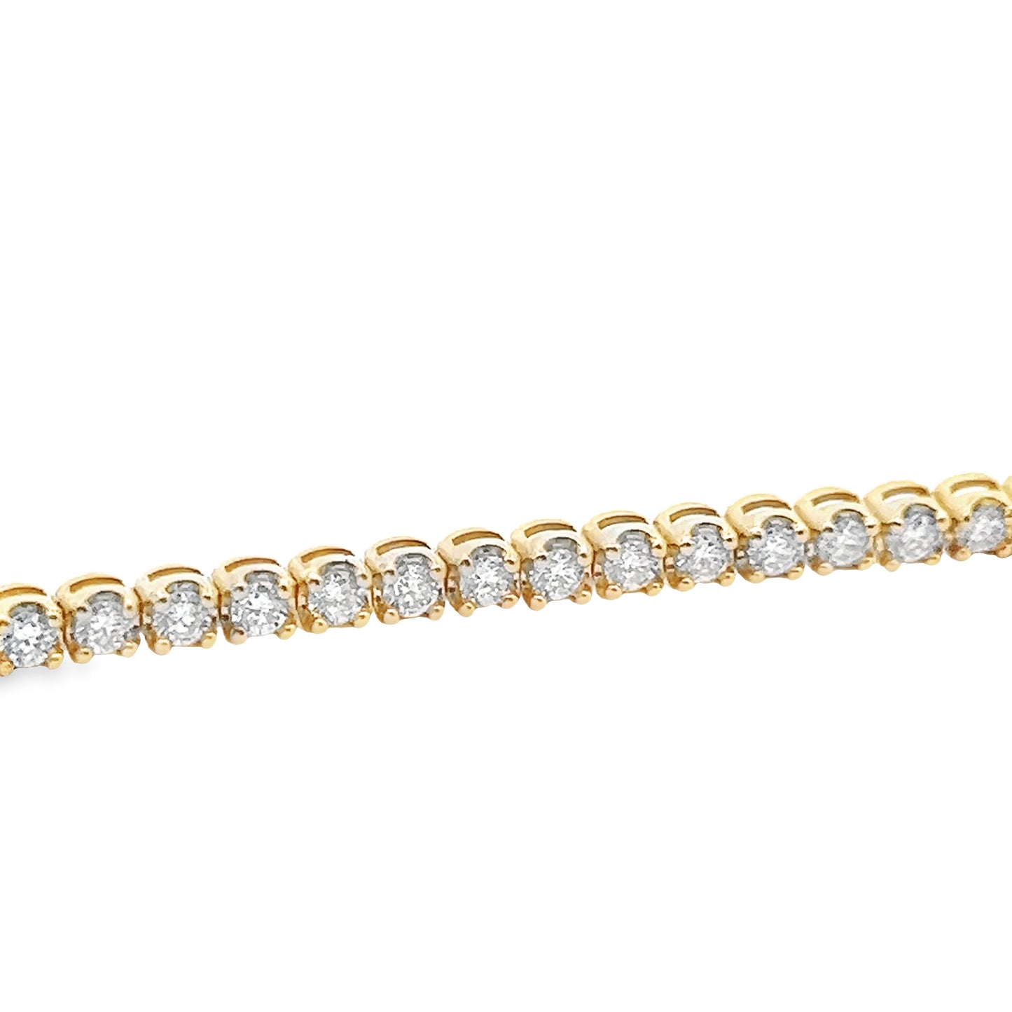 Round Brilliant-Cut Diamond Cupcake Tennis Bracelet in 14K Yellow Gold LoverlyGrey Collection