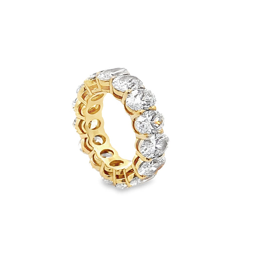 LKS Oval-Cut Diamond Eternity Ring in 14K Yellow Gold