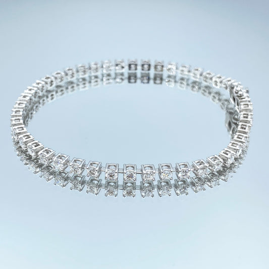 Diamond Tennis Bracelet in 14K White Gold - L and L Jewelry