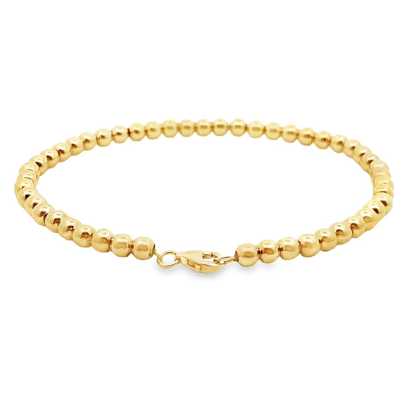 14K Yellow Gold Bead Bracelet