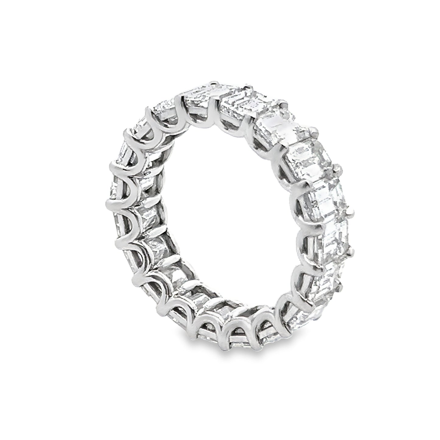 Diamond Emerald-Cut Eternity Band Ring in Platinum