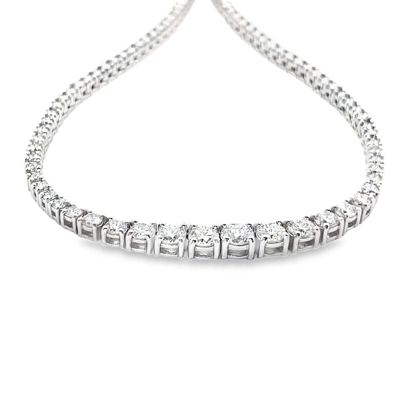 Graduated Diamond Tennis Necklace in 14K Gold
