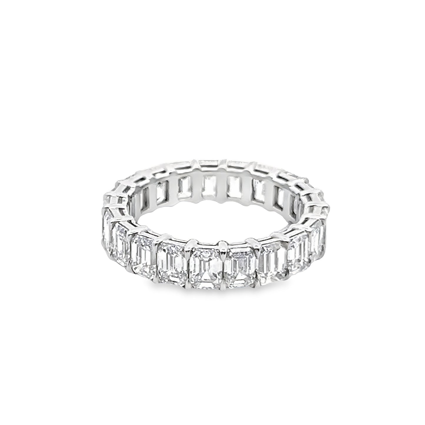 Diamond Emerald-Cut Eternity Band Ring in Platinum
