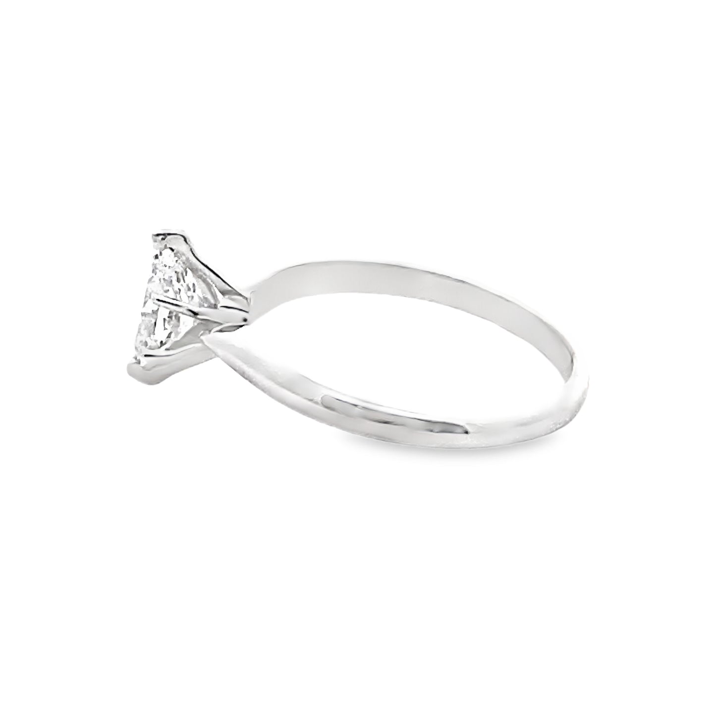 Solitaire Marquise-Cut Diamond Engagement Ring in 14K White Gold