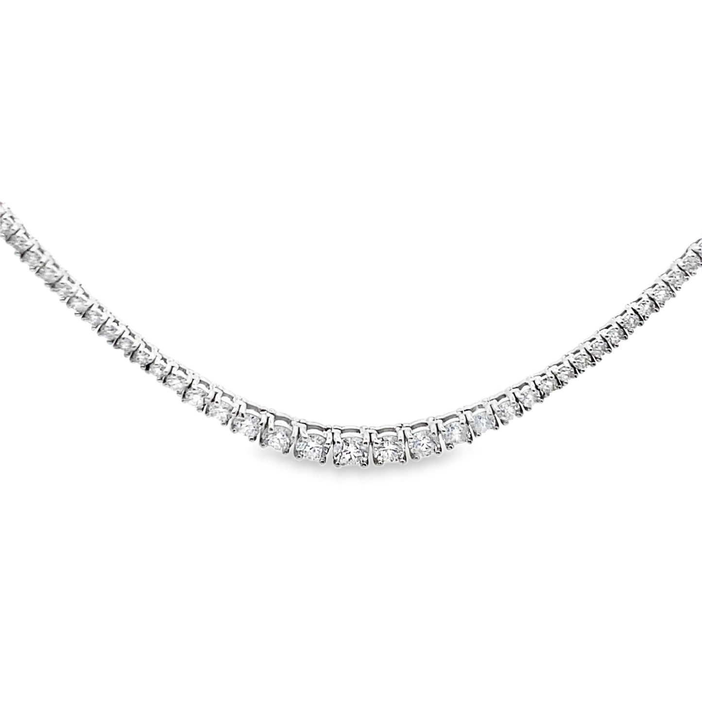 Graduated Diamond Tennis Necklace in 14K Gold