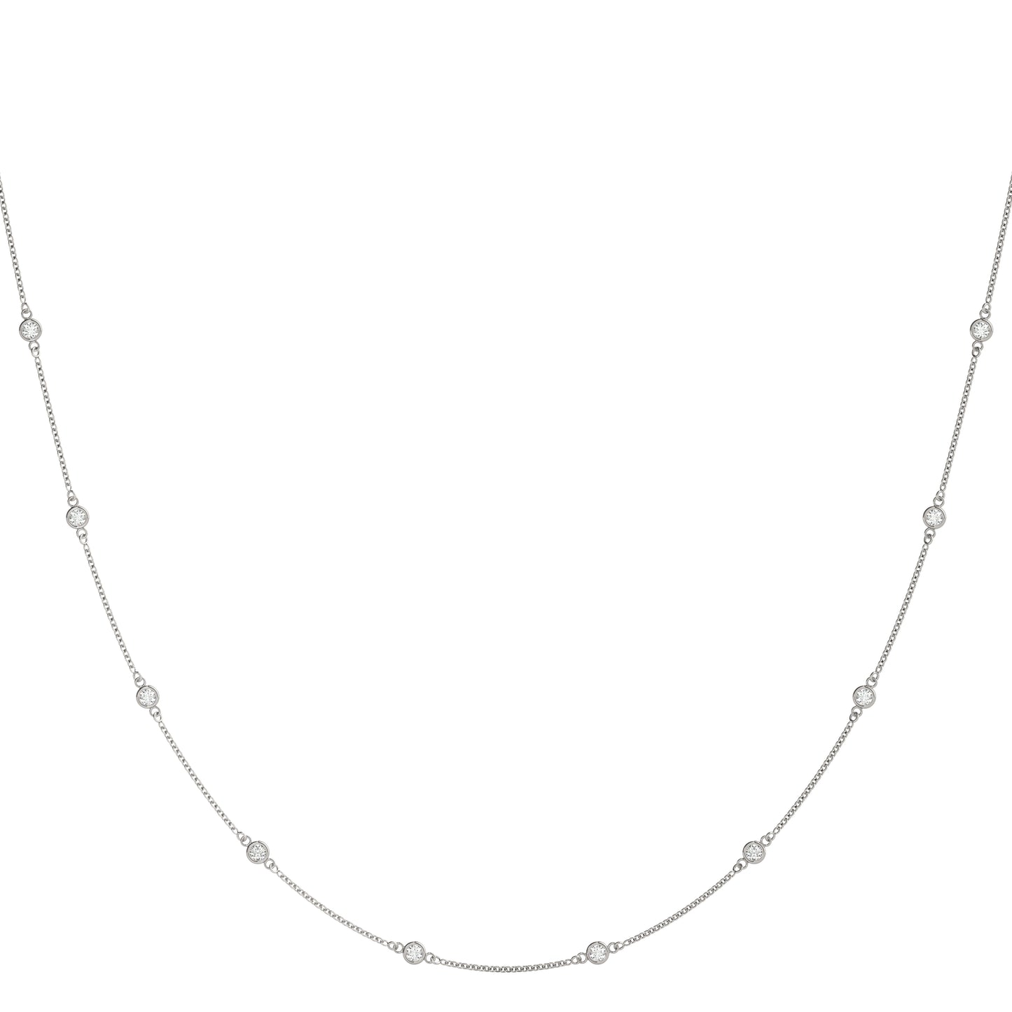 Diamond by the Yard Necklace in 14K Gold