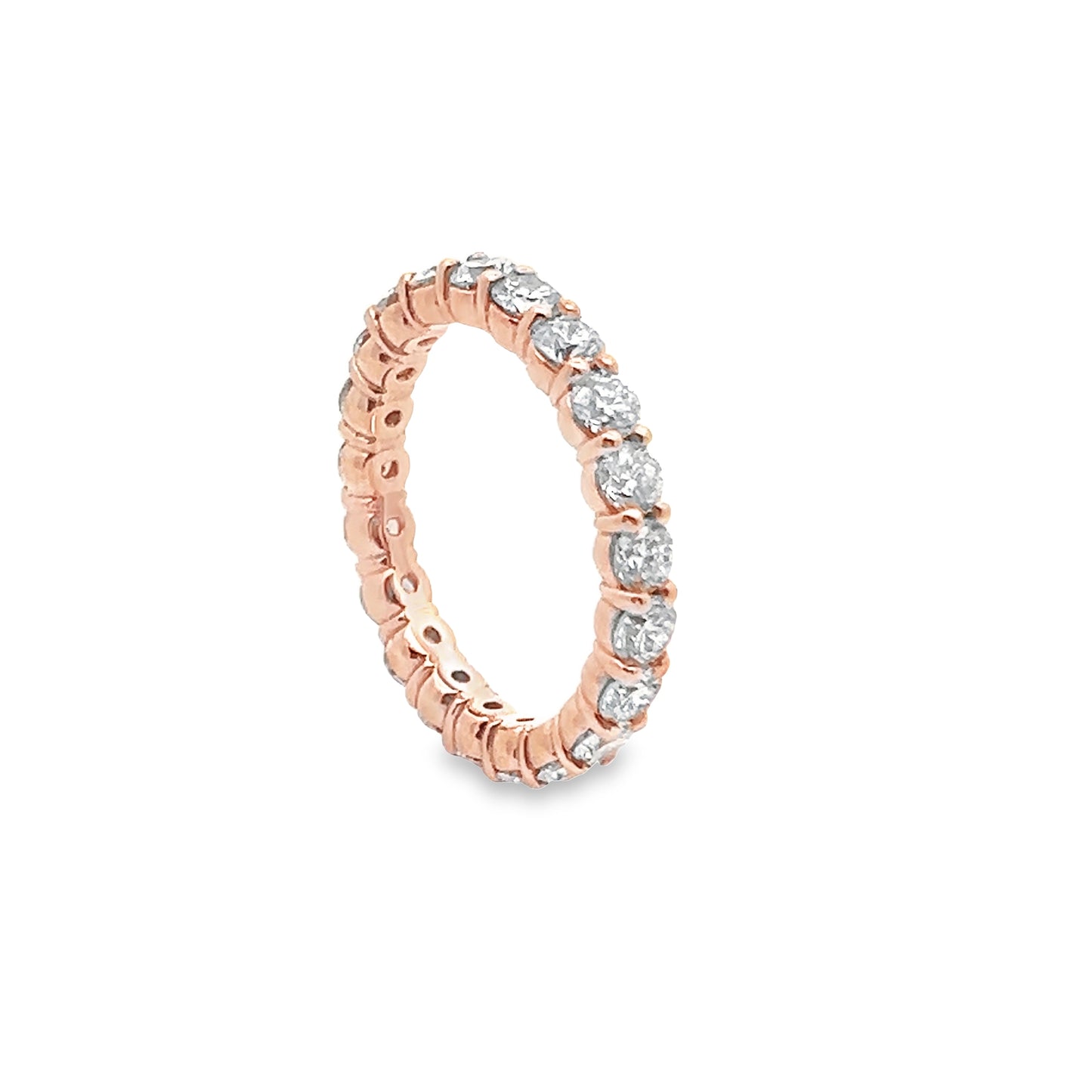 Round Brilliant-Cut Diamond Eternity Band in 14K Gold and Platinum