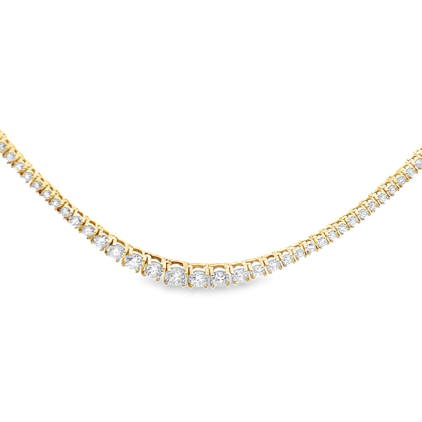 Graduated Diamond Tennis Necklace in 14K Gold