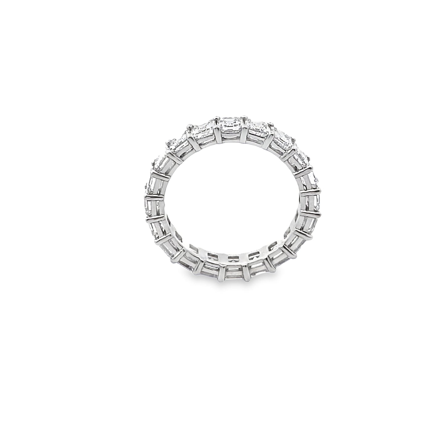 Asscher-Cut Diamond Eternity Ring in Platinum