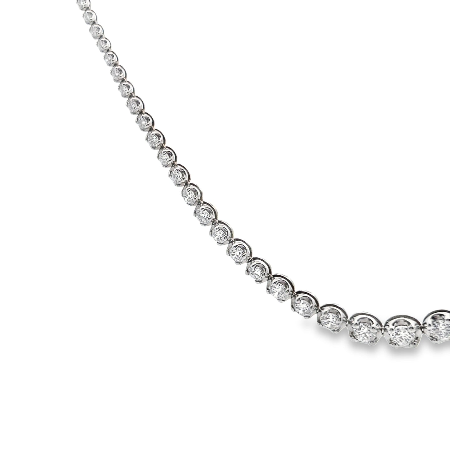 Graduated Diamond Tennis Necklace in 14K White Gold
