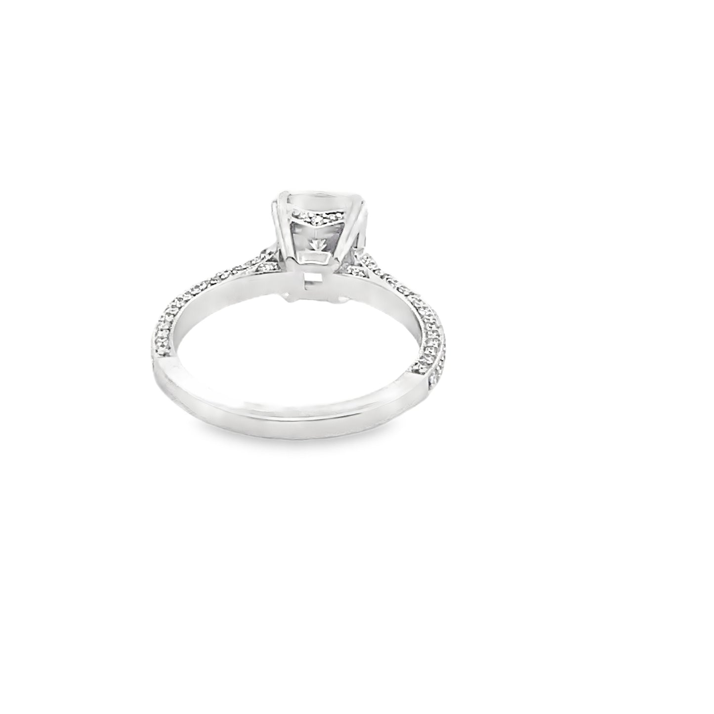 Cushion-Cut Diamond Engagement Ring in Platinum