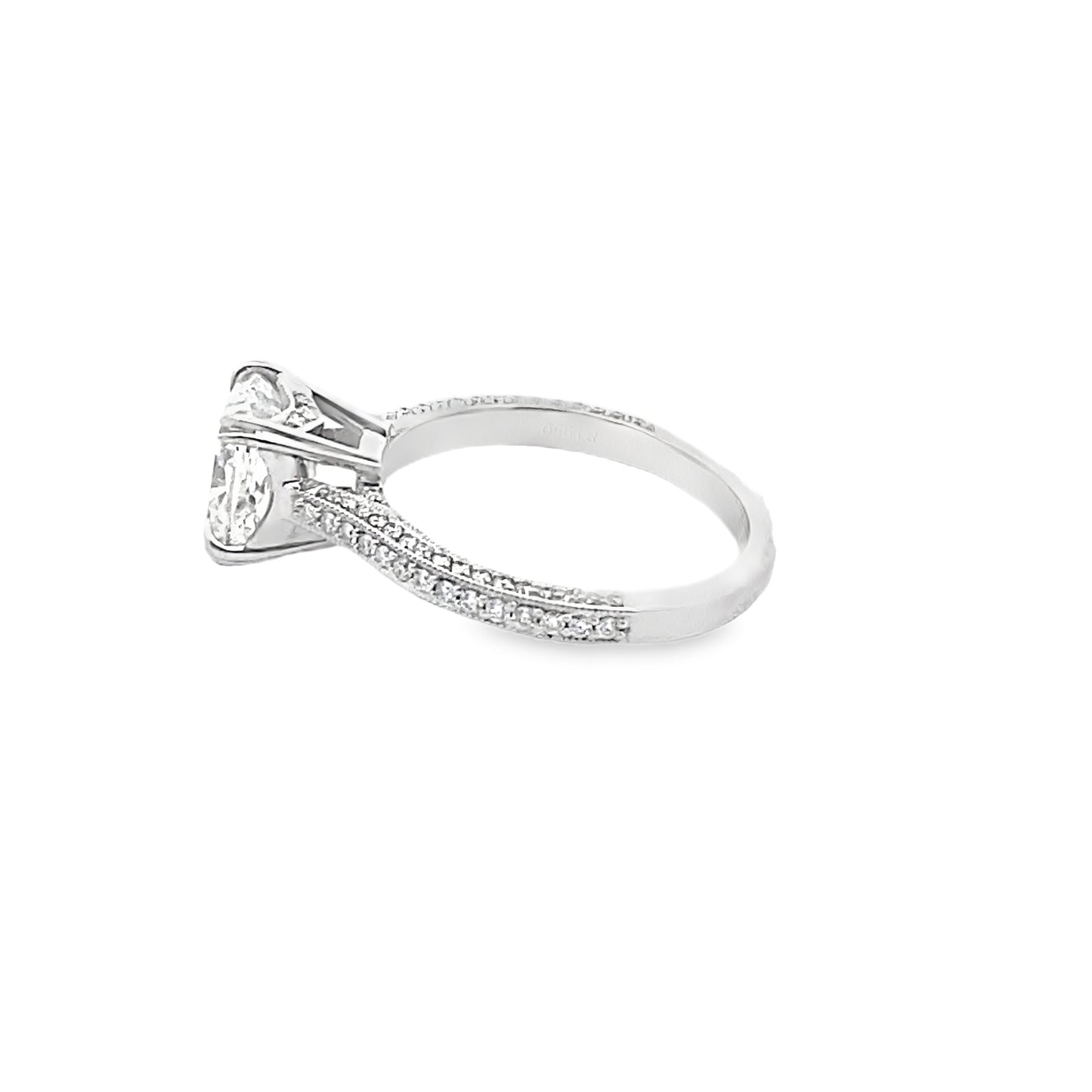 Cushion-Cut Diamond Engagement Ring in Platinum