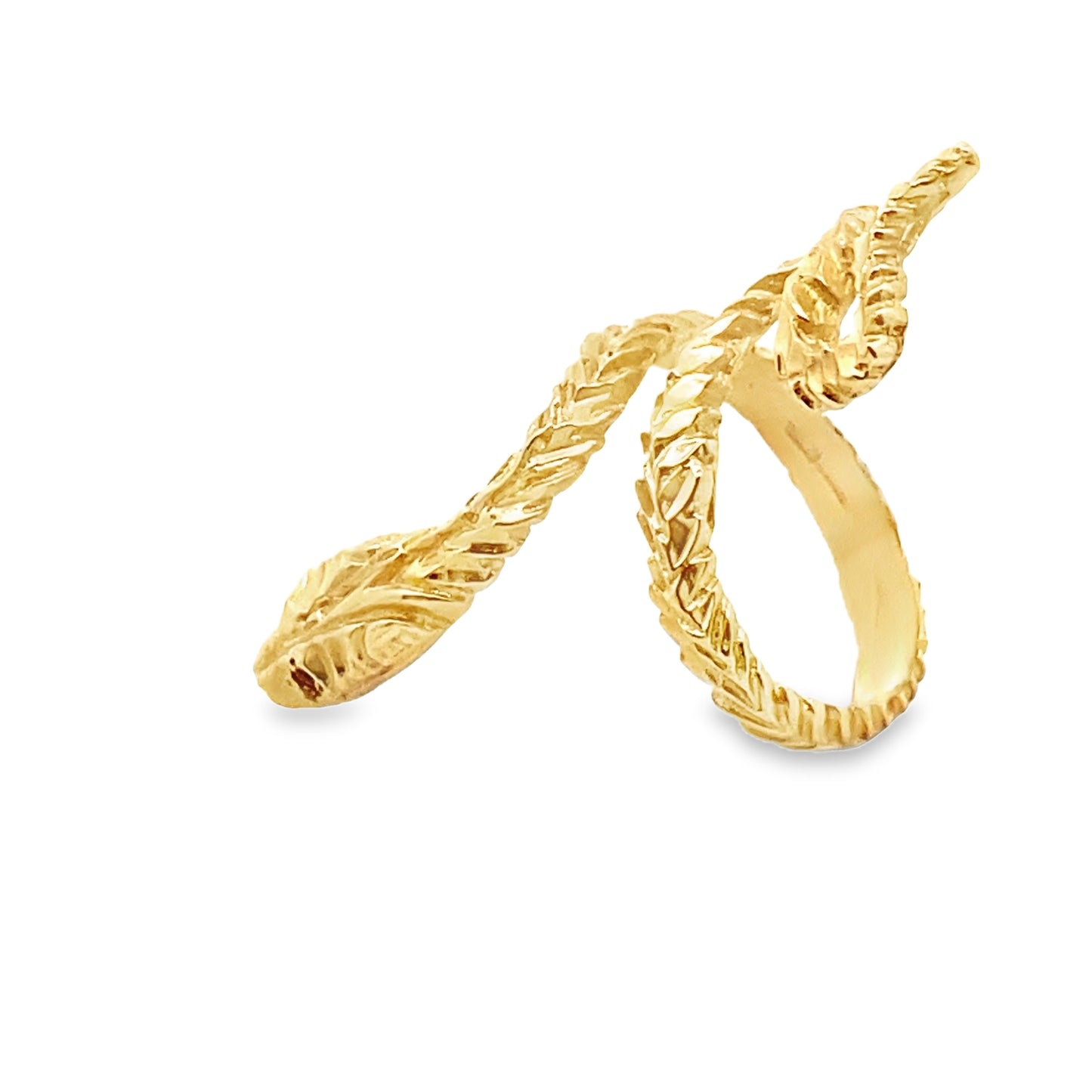 Snake Wrap Ring in 14K Yellow Gold and Ruby