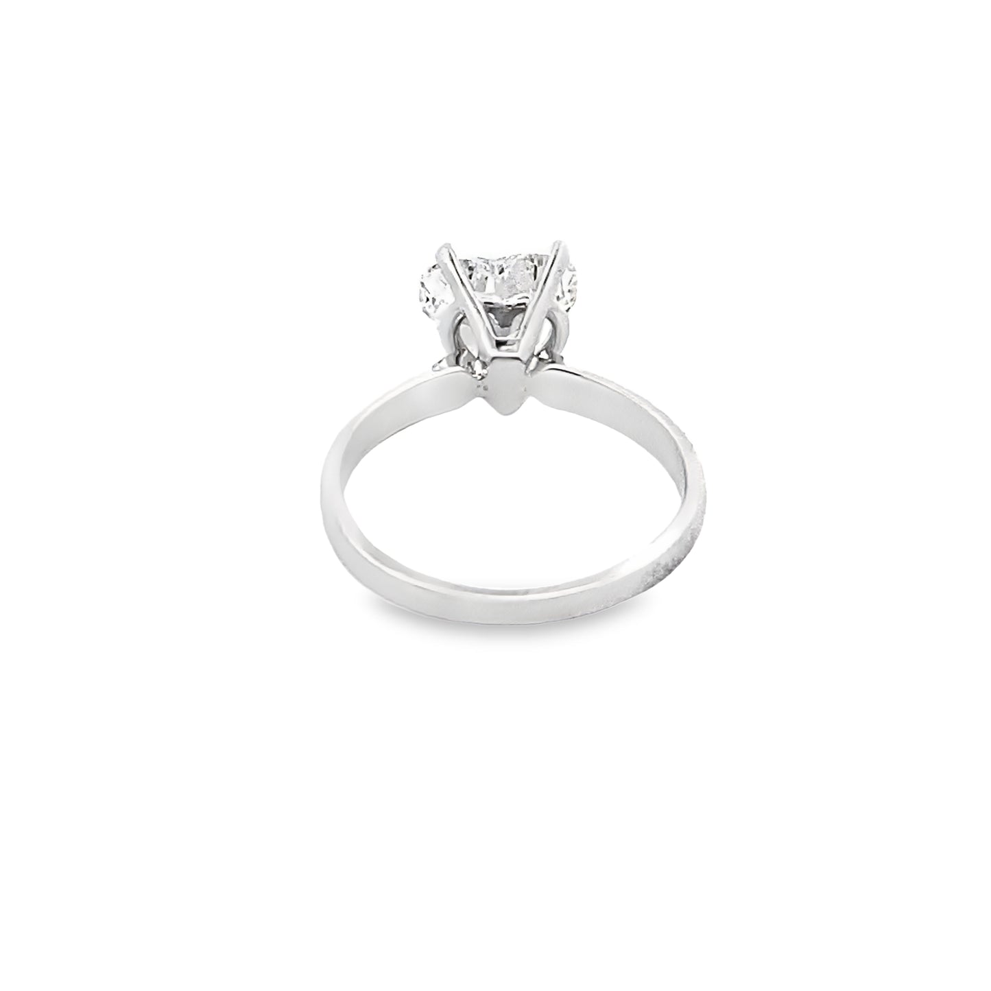Heart Shape Diamond Engagement Ring in 14K White Gold