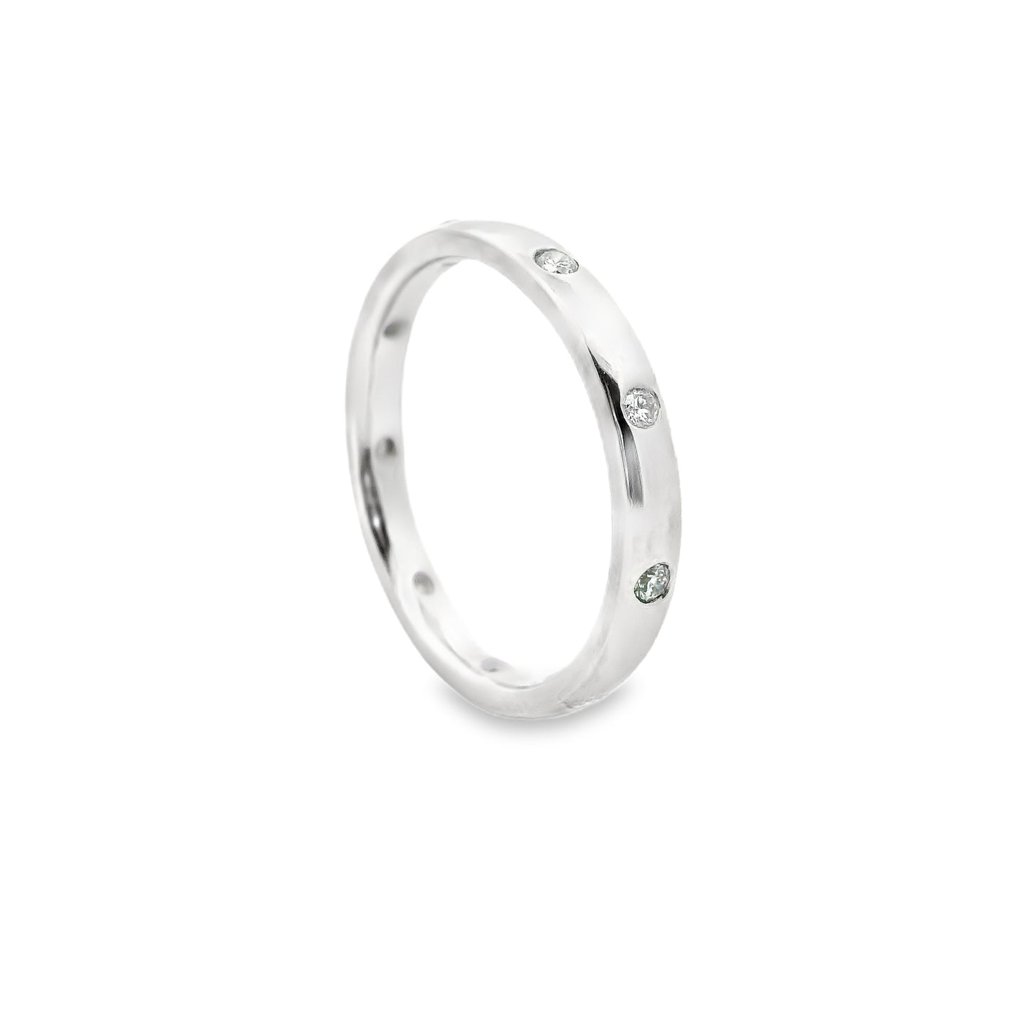 Inlay Diamond Ring in 14K Yellow or White Gold