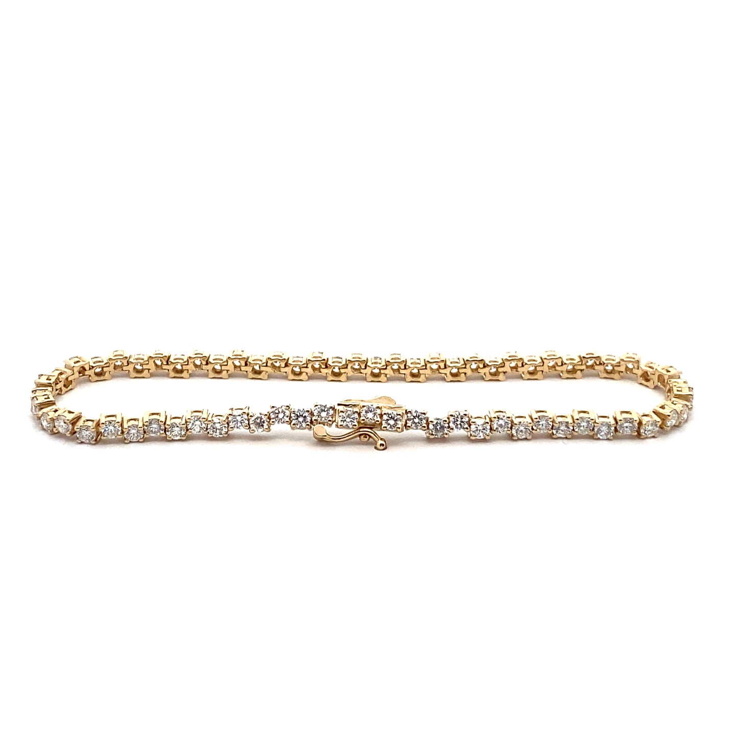 Staggered 14K Gold Diamond Tennis Bracelet