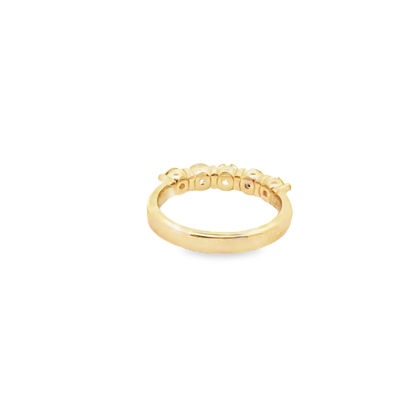 Shared Prong Halfway Diamond Ring in 14K Gold