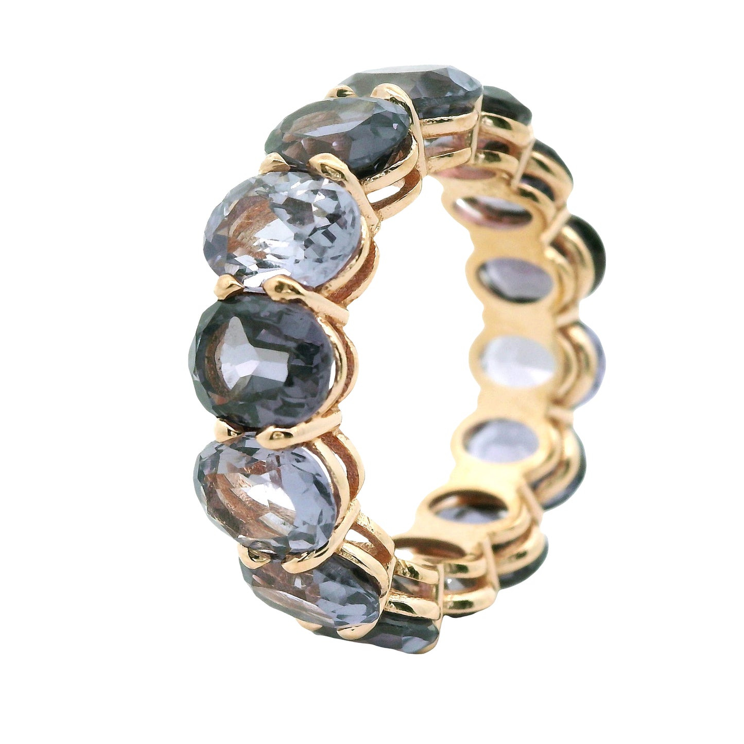 Oval-Cut Alexandrite Eternity Band in 14K Rose Gold