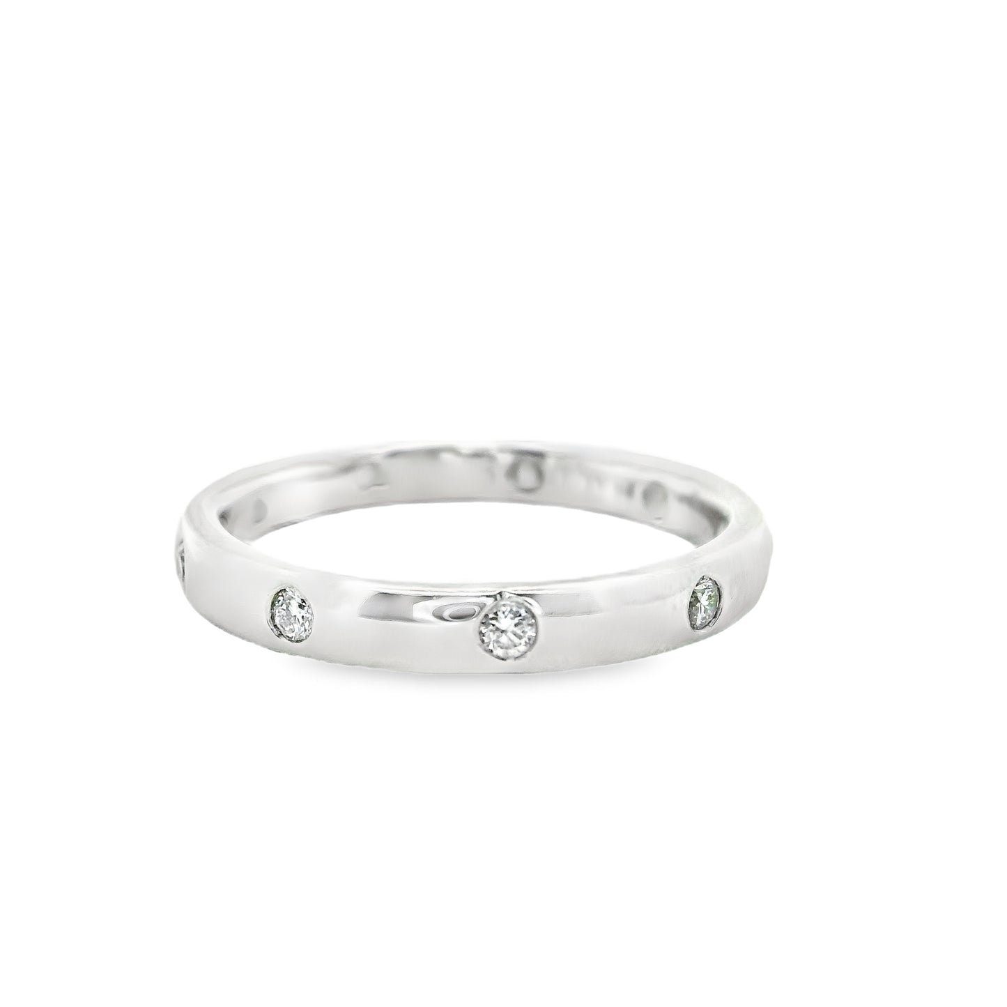 Inlay Diamond Ring in 14K Yellow or White Gold