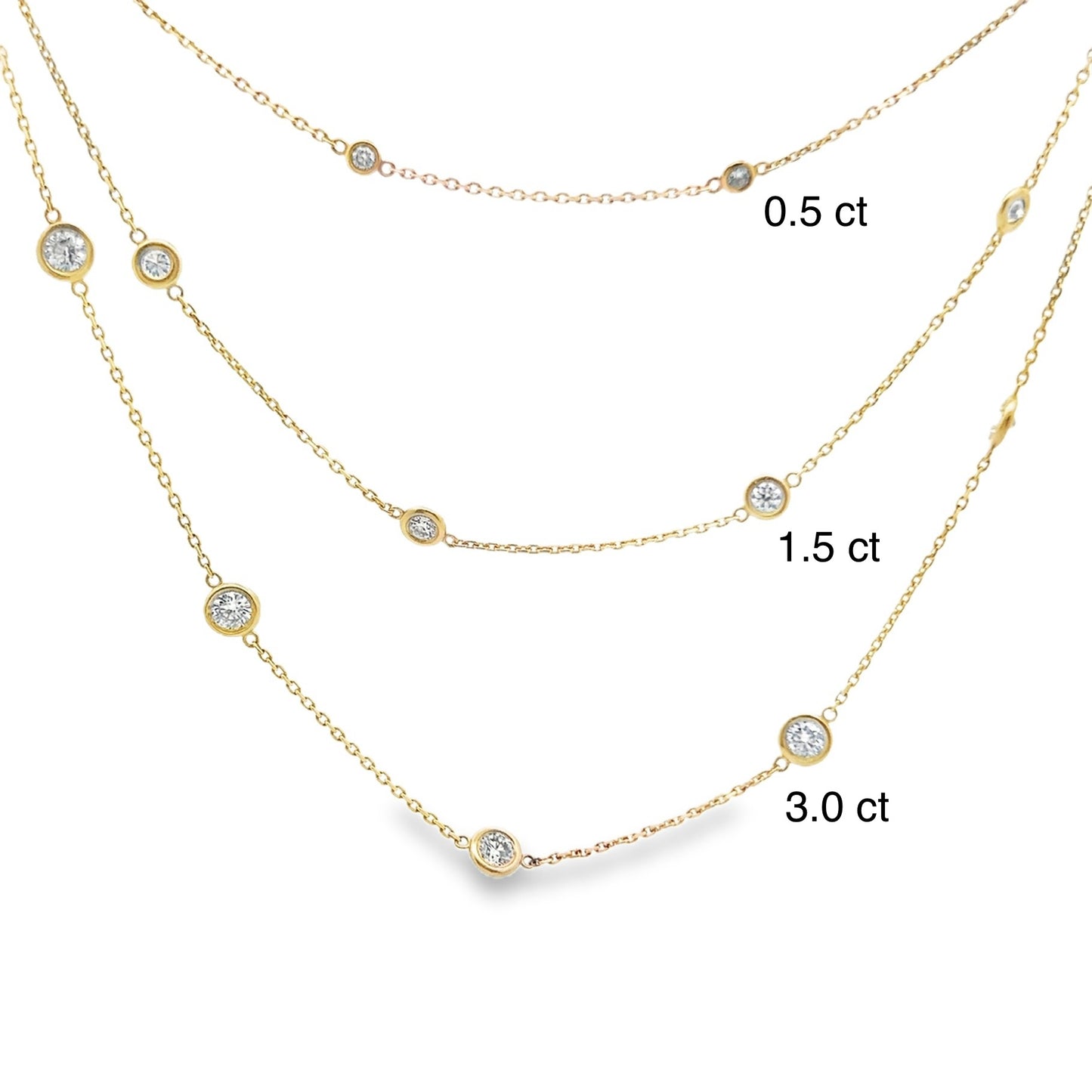 Diamond by the Yard Necklace in 14K Gold