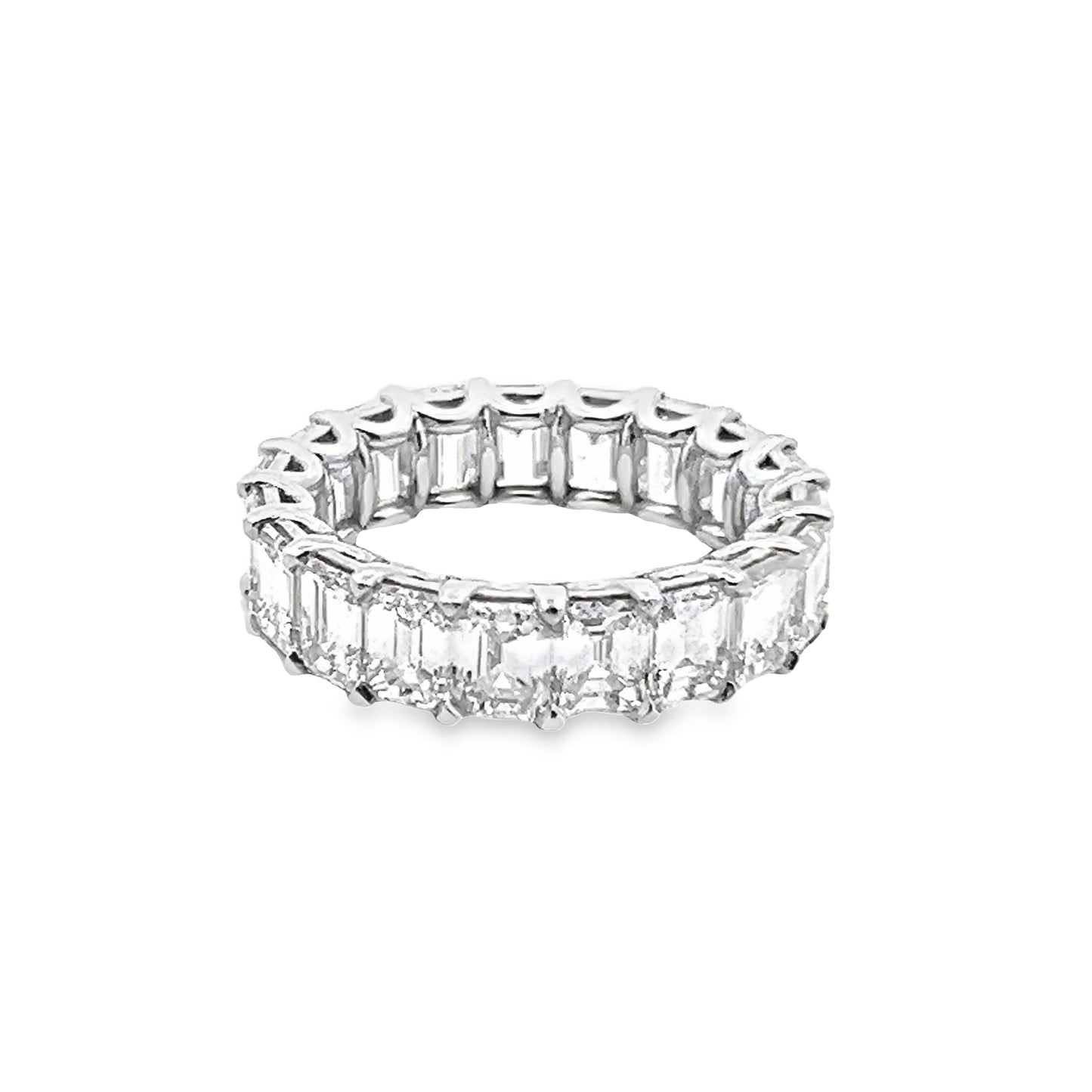 Diamond Emerald-Cut Eternity Band Ring in Platinum