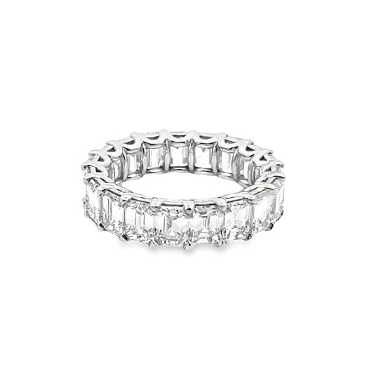 Diamond Emerald-Cut Eternity Band Ring in Platinum