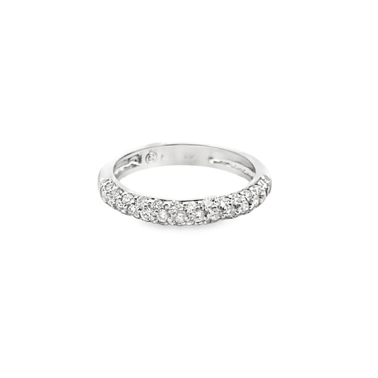 Halfway Diamond Pave Ring in 14K White Gold