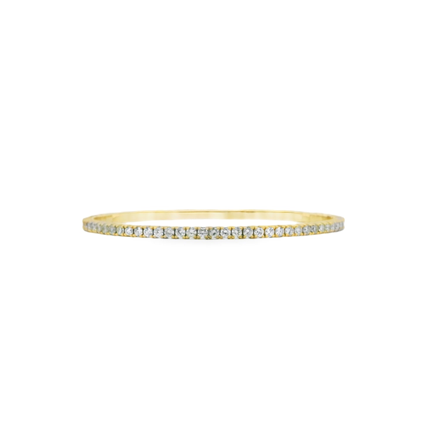 Flexible Diamond Bangle Classic Bracelet in 14K Gold