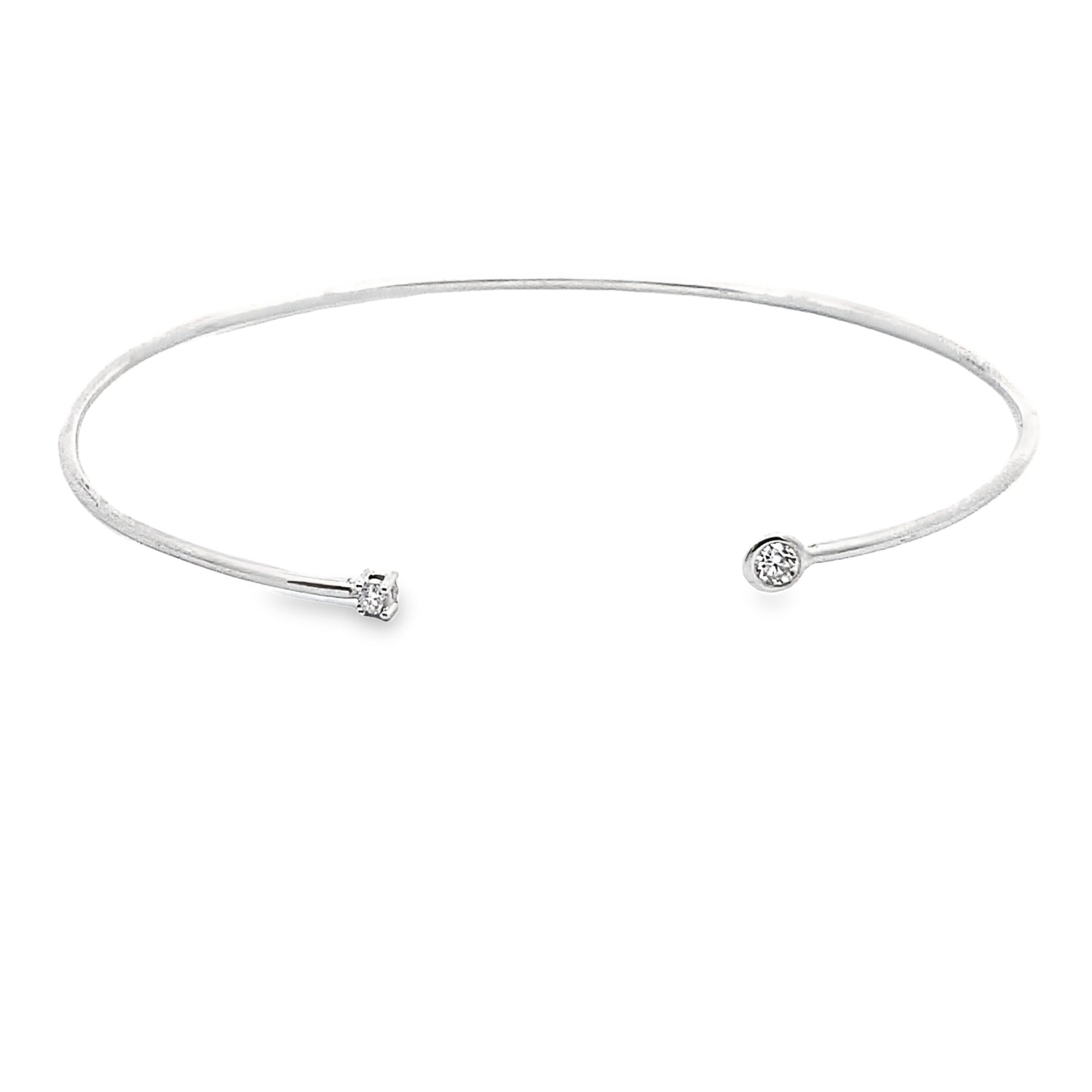 Diamond Cuff Bracelet in 14K White Gold
