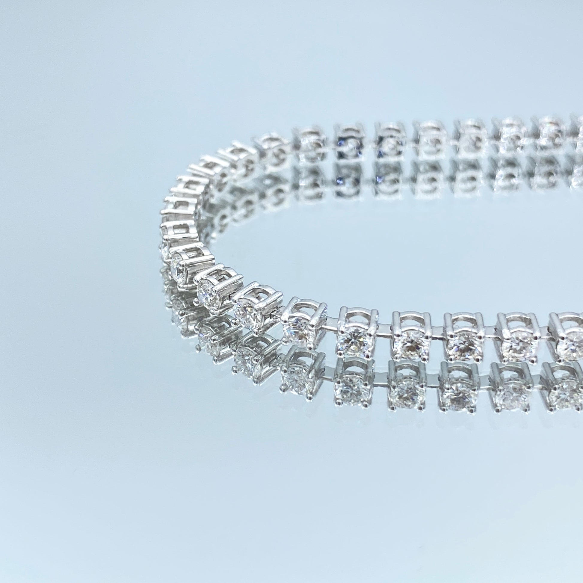 Diamond Tennis Bracelet in 14K White Gold - L and L Jewelry