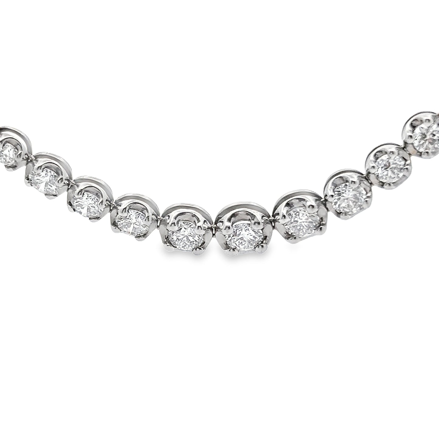 Graduated Diamond Tennis Necklace in 14K White Gold