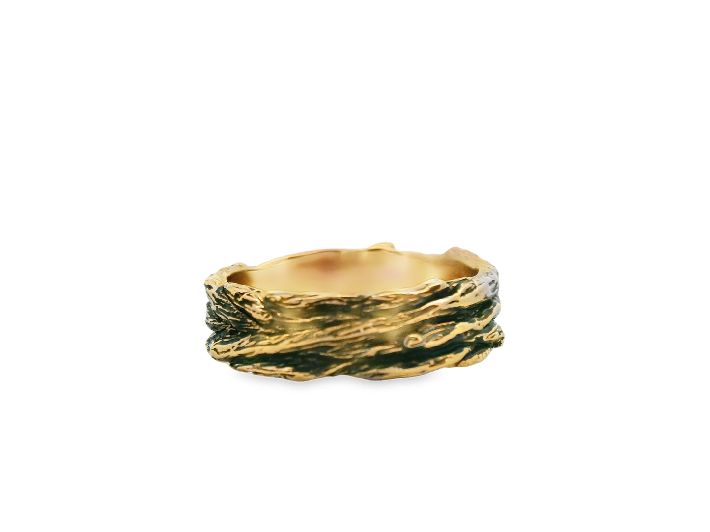 Men's Tree Branch Design Ring in 14K Yellow Gold