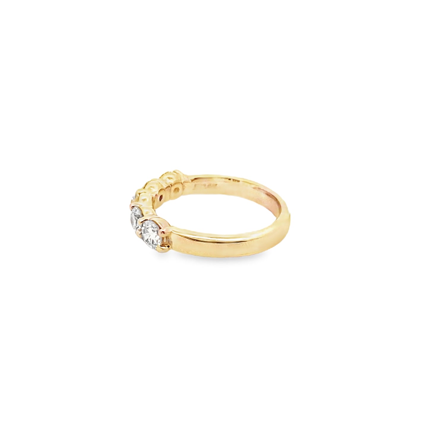 Shared Prong Halfway Diamond Ring in 14K Gold
