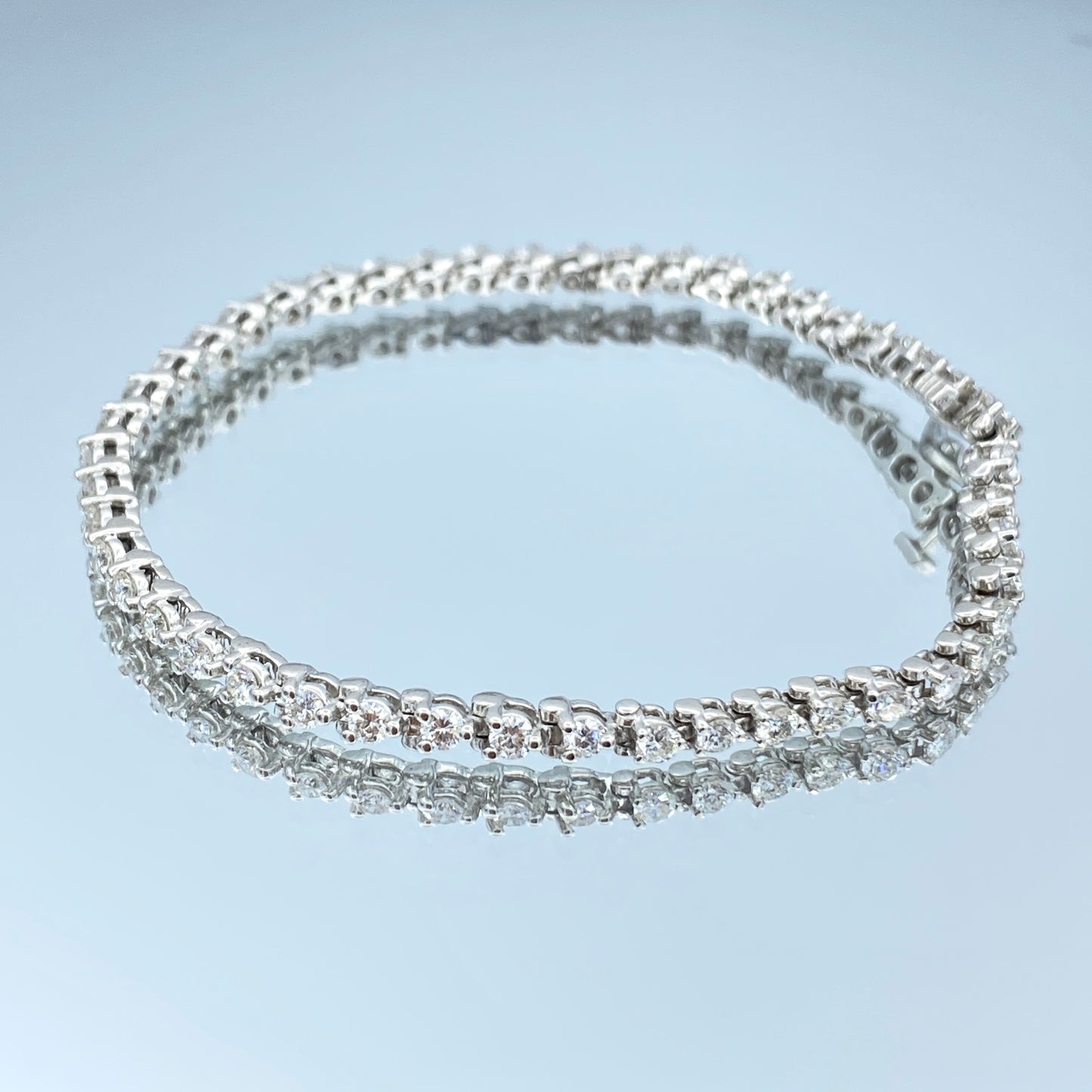 Diamond Cupcake Tennis Bracelet in 14K White Gold - L and L Jewelry