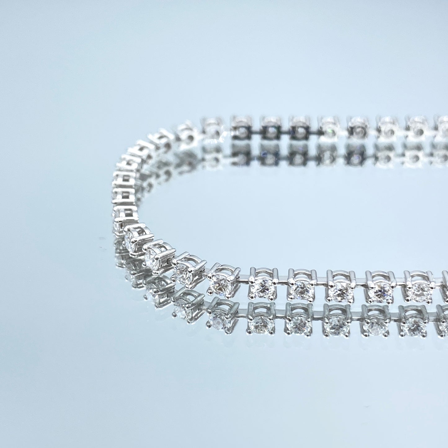 Diamond Tennis Bracelet in 14K White Gold - L and L Jewelry