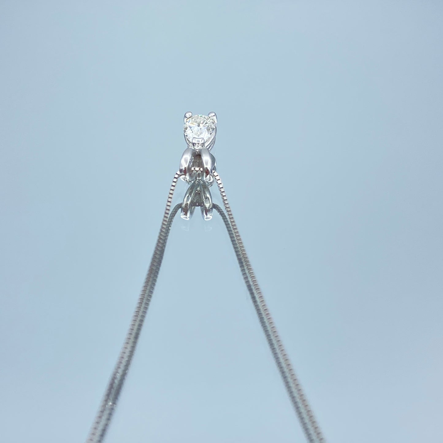 Pear-Cut Diamond Pendant in 14K White Gold - L and L Jewelry
