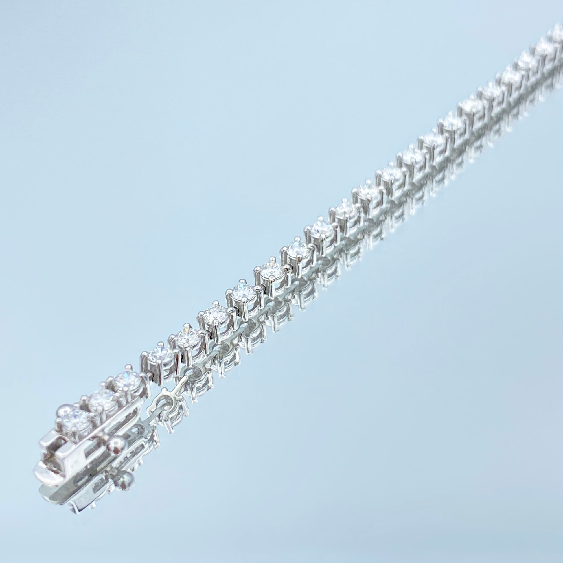 Diamond Tennis Bracelet in 14K White Gold - L and L Jewelry