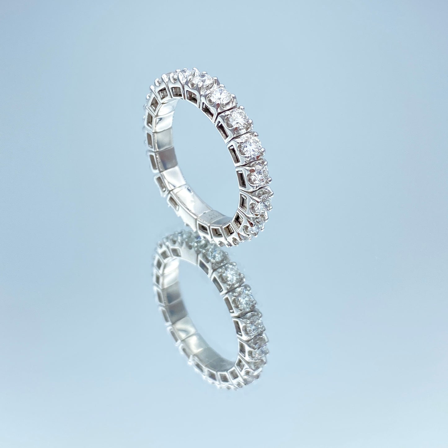 Diamond Flexible Eternity Ring in 14K White Gold - L and L Jewelry