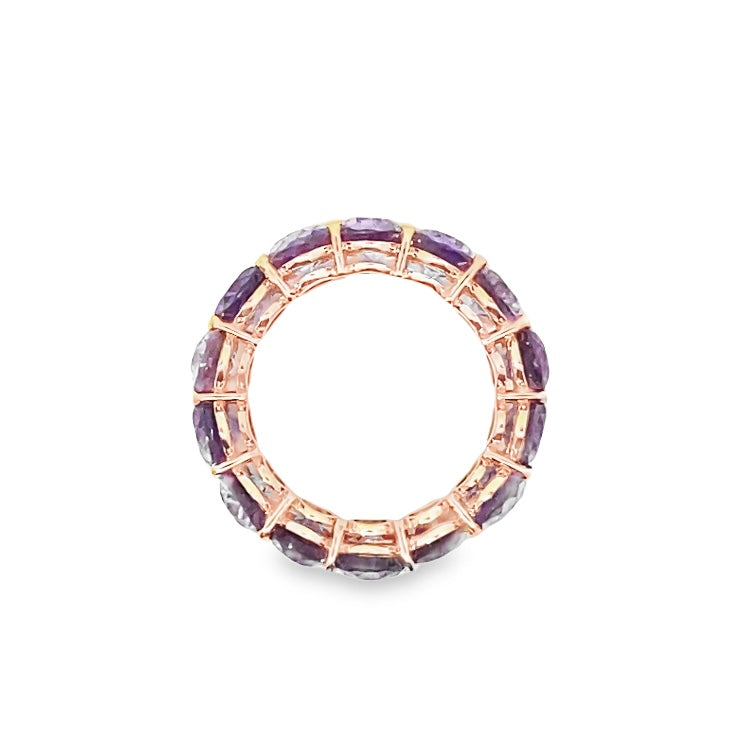 Oval-Cut Alexandrite Eternity Band in 14K Rose Gold