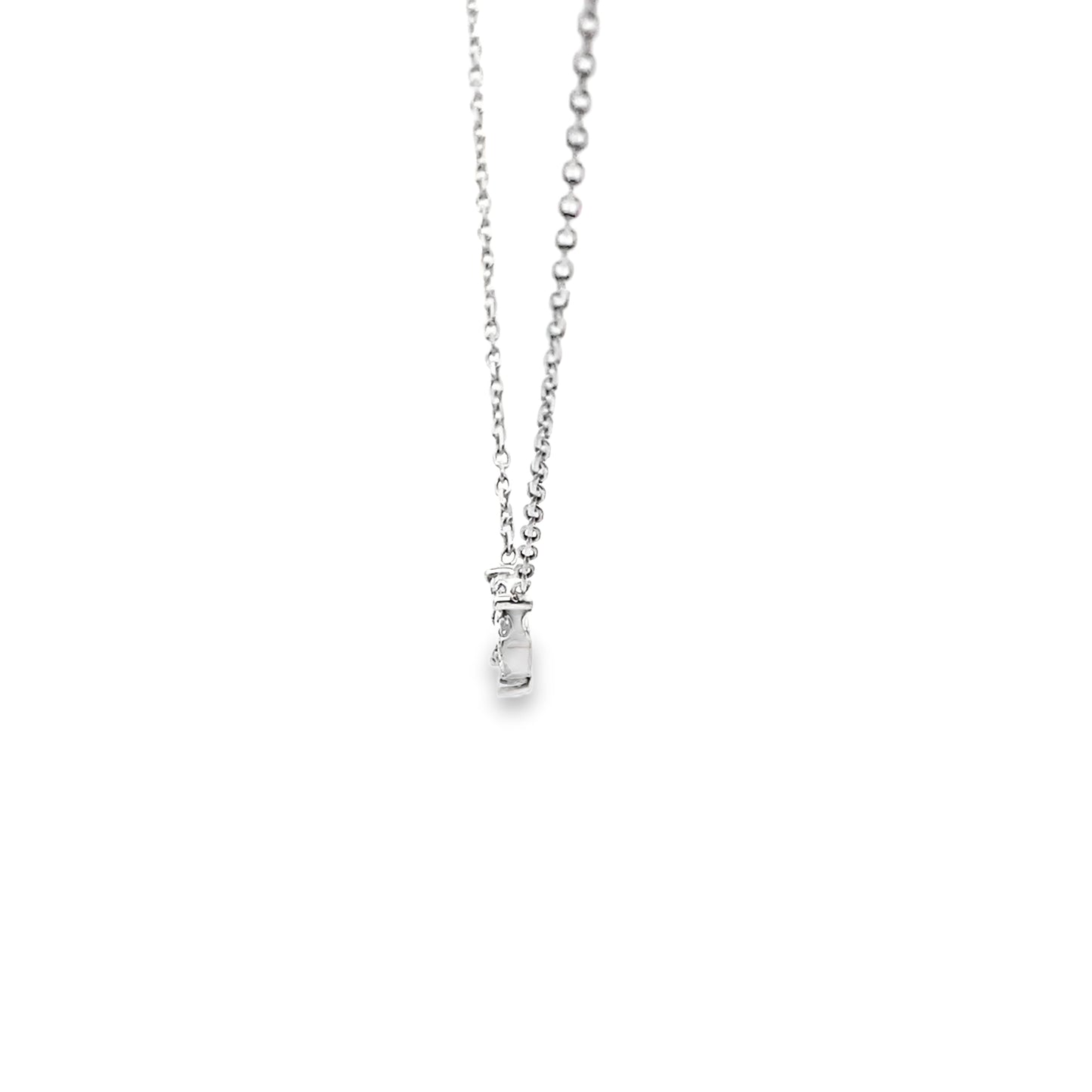 Round-Cut Diamond Cluster Pendant Necklace in 14K White Gold