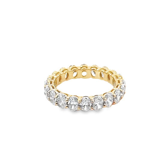 Oval Cut Eternity Band in 14K Yellow Gold