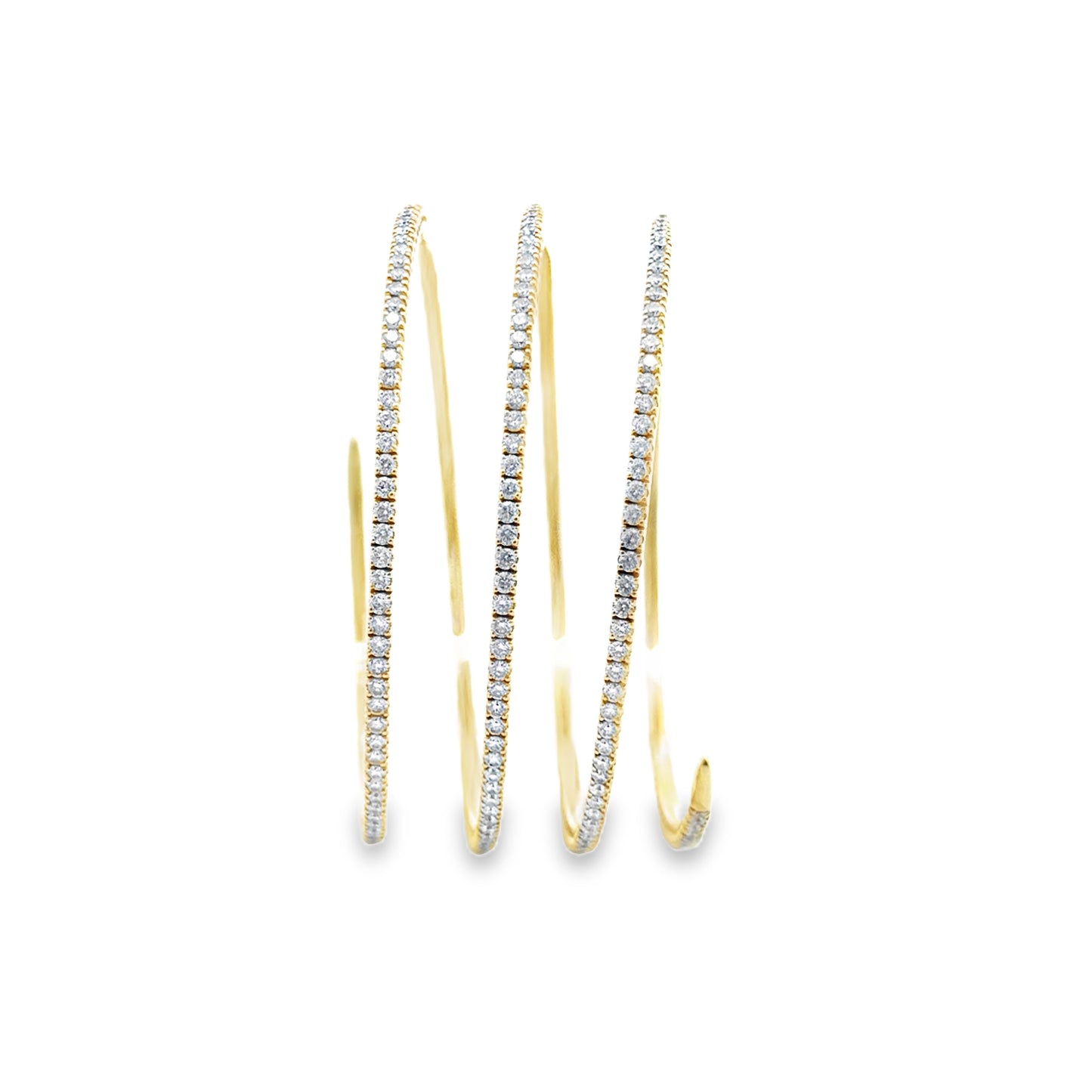 Diamond Spiral Bracelet in 14K Yellow Gold
