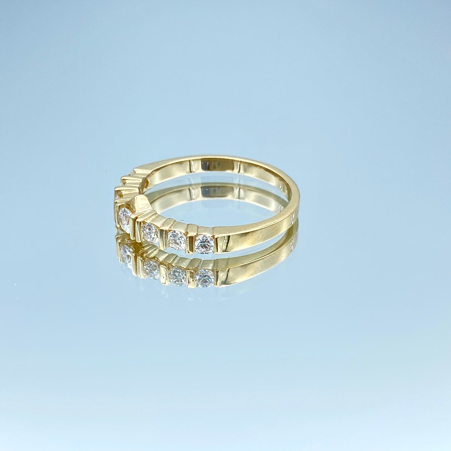 Seven Stone Diamond Ring in 14K Yellow Gold - L and L Jewelry