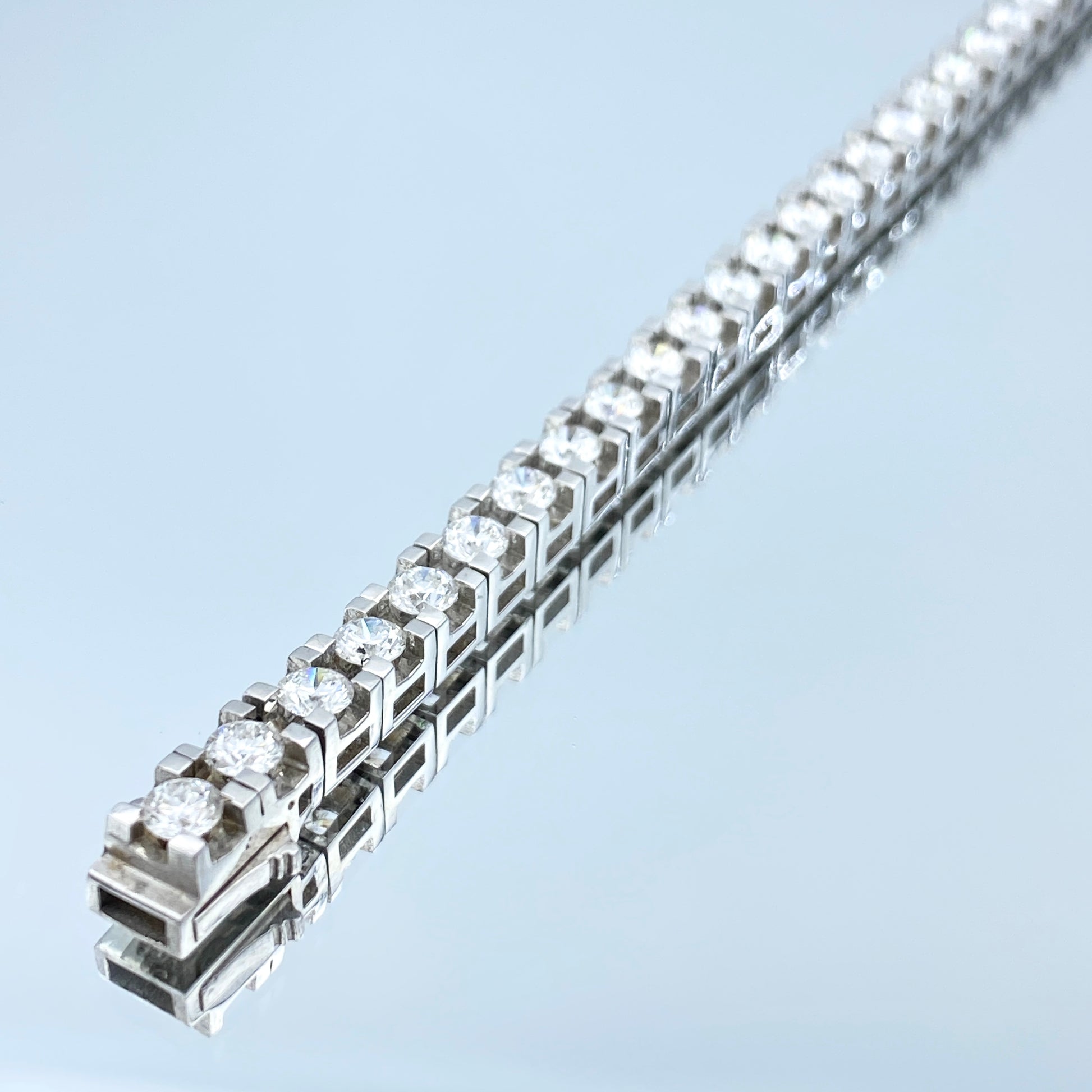 Diamond Tennis Bracelet in 14K White Gold - L and L Jewelry