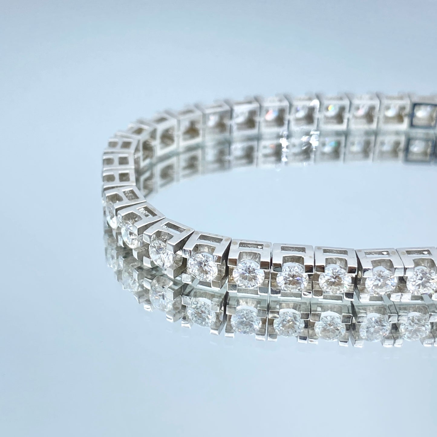 Diamond Tennis Bracelet in 14K White Gold - L and L Jewelry