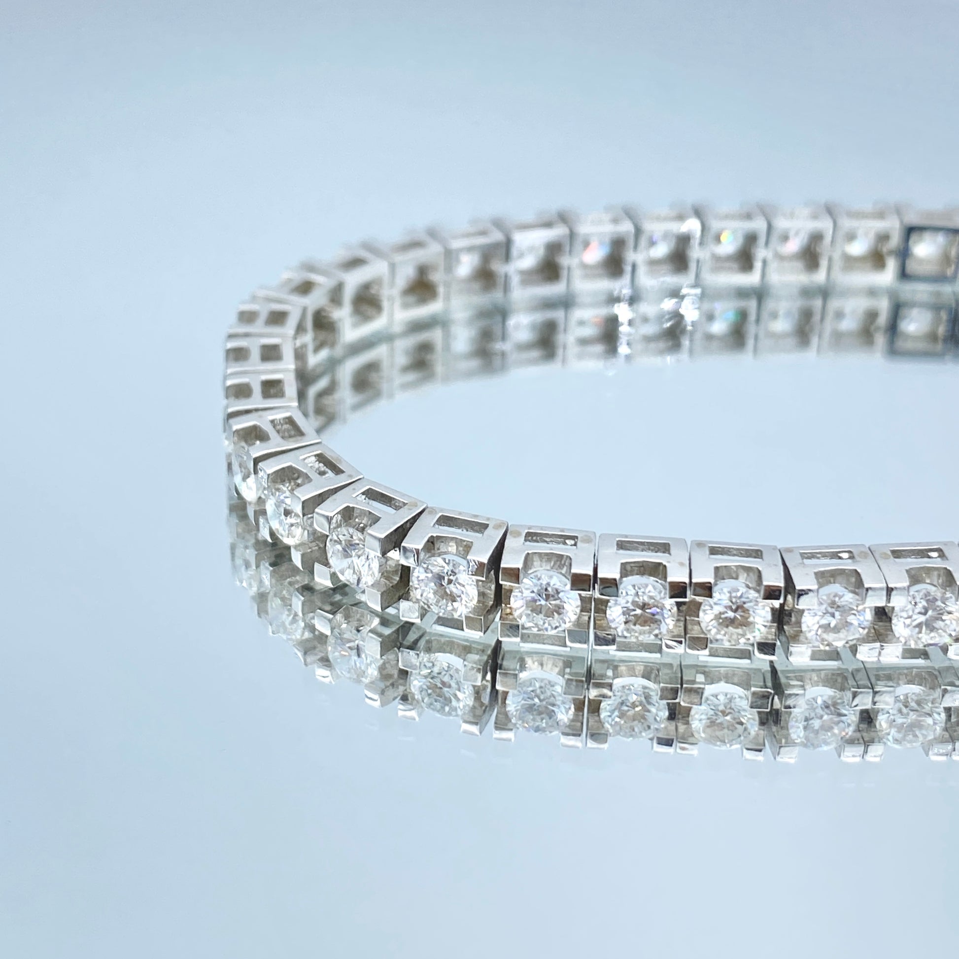 Diamond Tennis Bracelet in 14K White Gold - L and L Jewelry